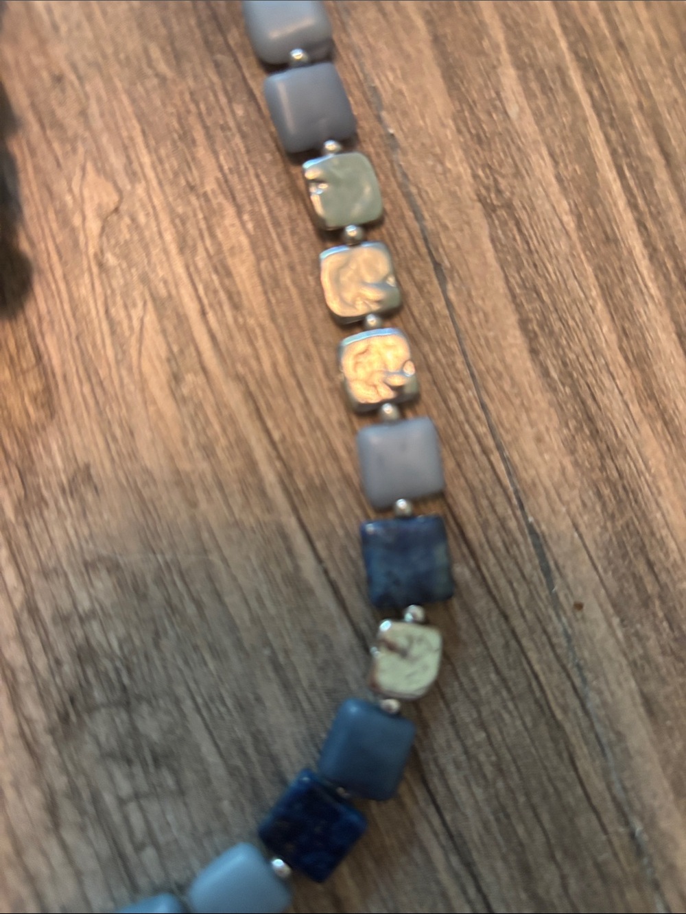 J. Jill Blue and Gold Tone Beaded Necklace with Bracelet - Picture 4 of 6